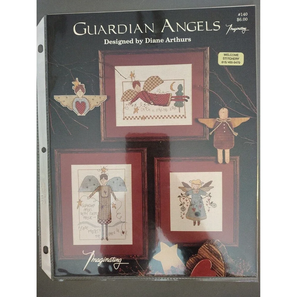Vintage Imaginating Guardian Angels Cross Stitch Pattern Book 140 Diane Arthurs